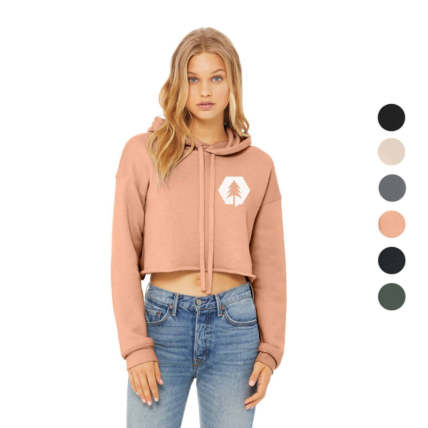 BELLA+CANVAS Women's Sponge Cropped Fleece Hoodies