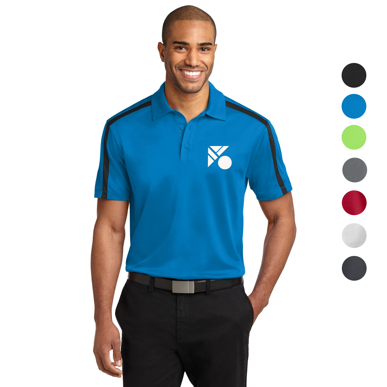 Port Authority Silk Touch Performance Colorblock Stripe Polo