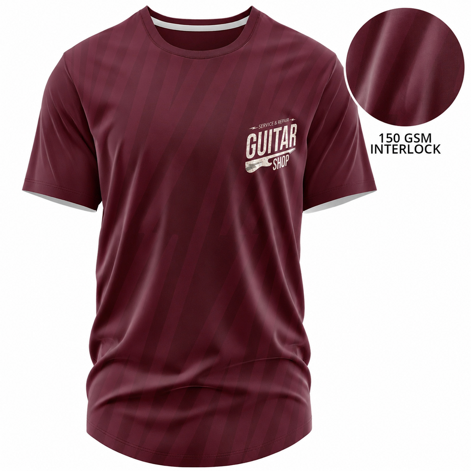 Unisex 150 GSM Poly Interlock Performance Short Sleeve Sublimation T-shirt