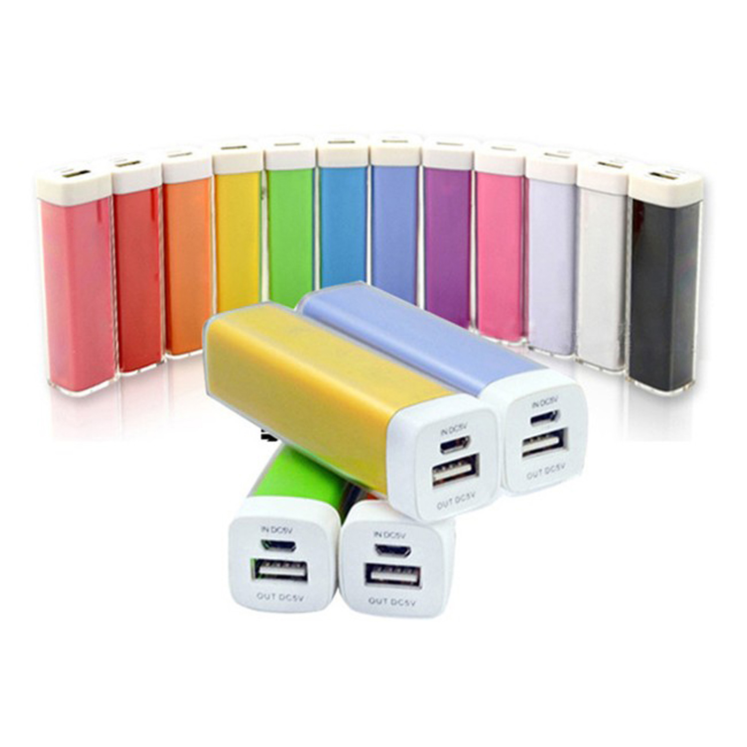Acrylic/Plastic Galaxie USA made Power Bank w/ Cable