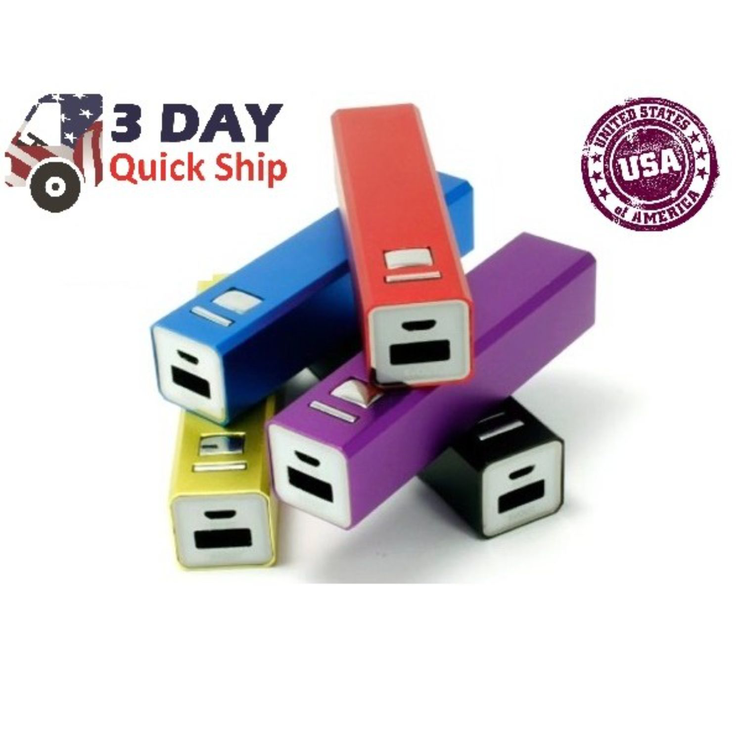 Popular USA Decorated Aluminum Portable Power Banks 2600mAh
