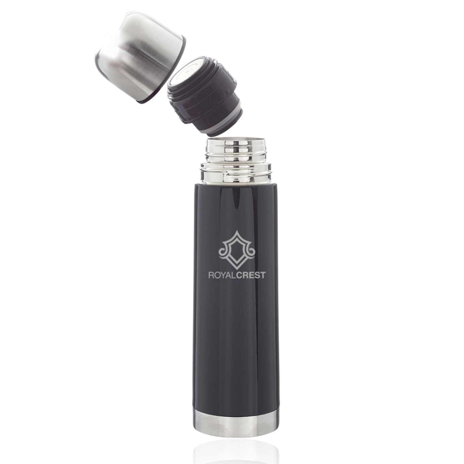 Insulated Vacuum Thermal Flasks Black 17 oz.