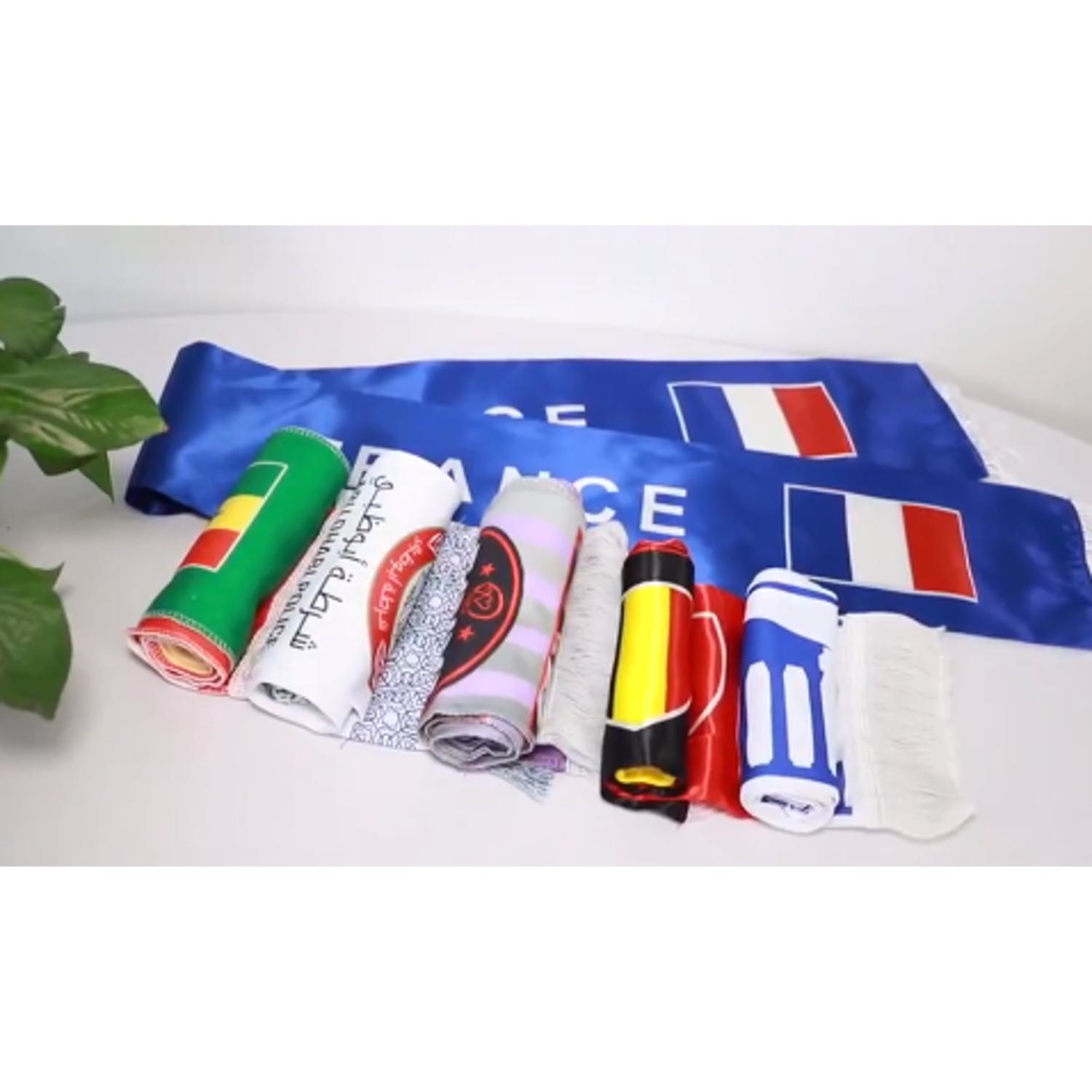 World Cup 2026 Sublimation Fan Scarf – Satin Fabric