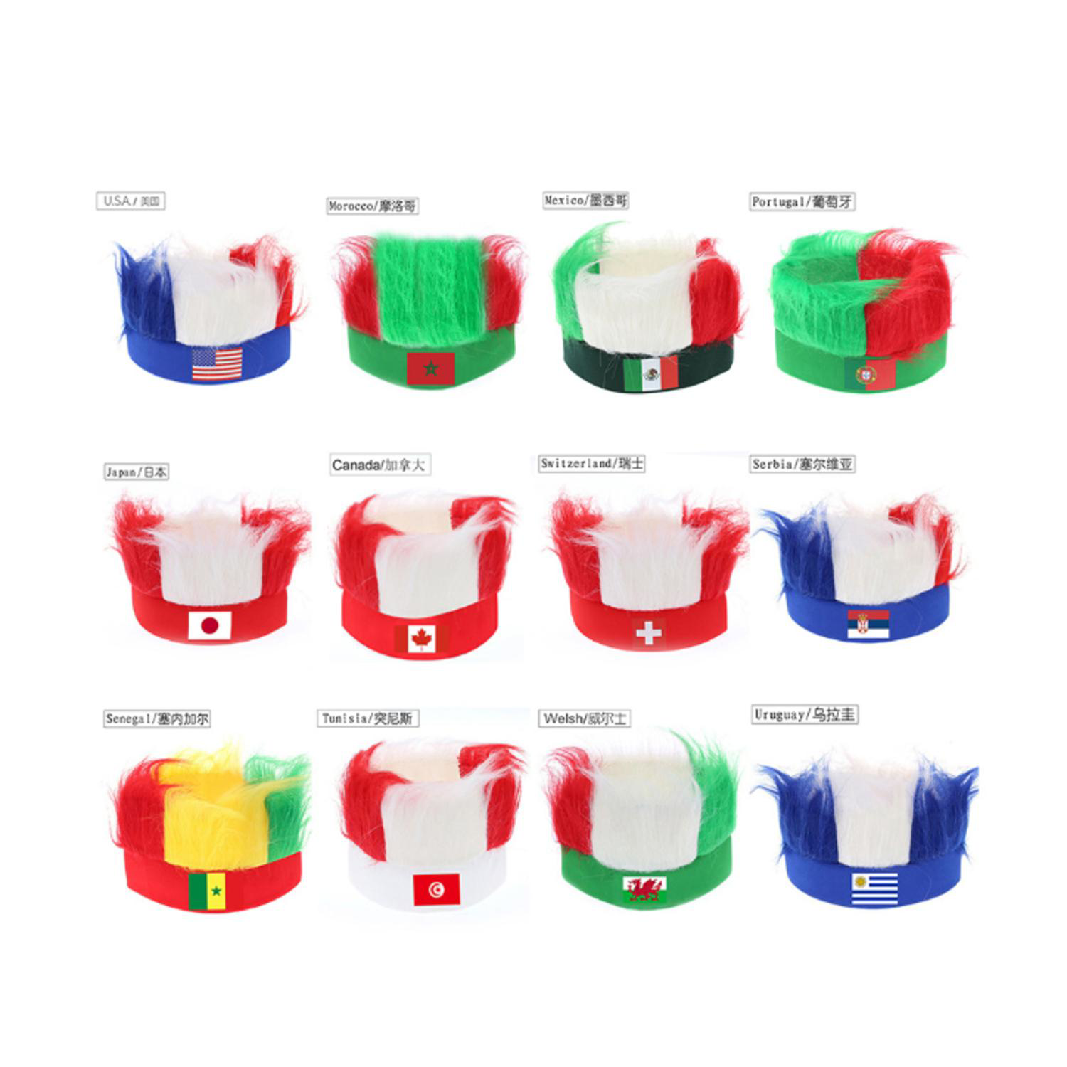 World Cup 2026 Fan Wig – Polyester Fiber
