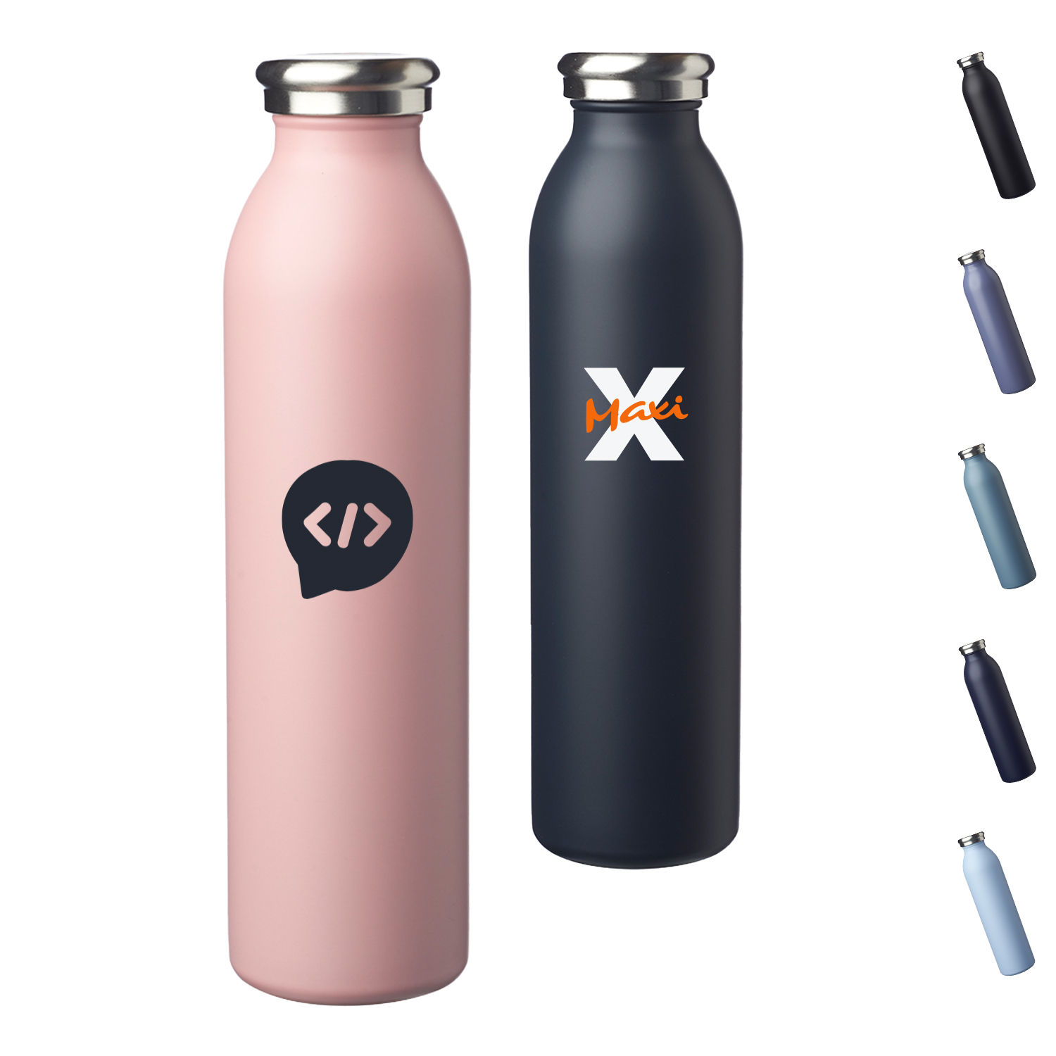 20 oz. Vacuum Insulated Matte Stainless Steel Water Bottles