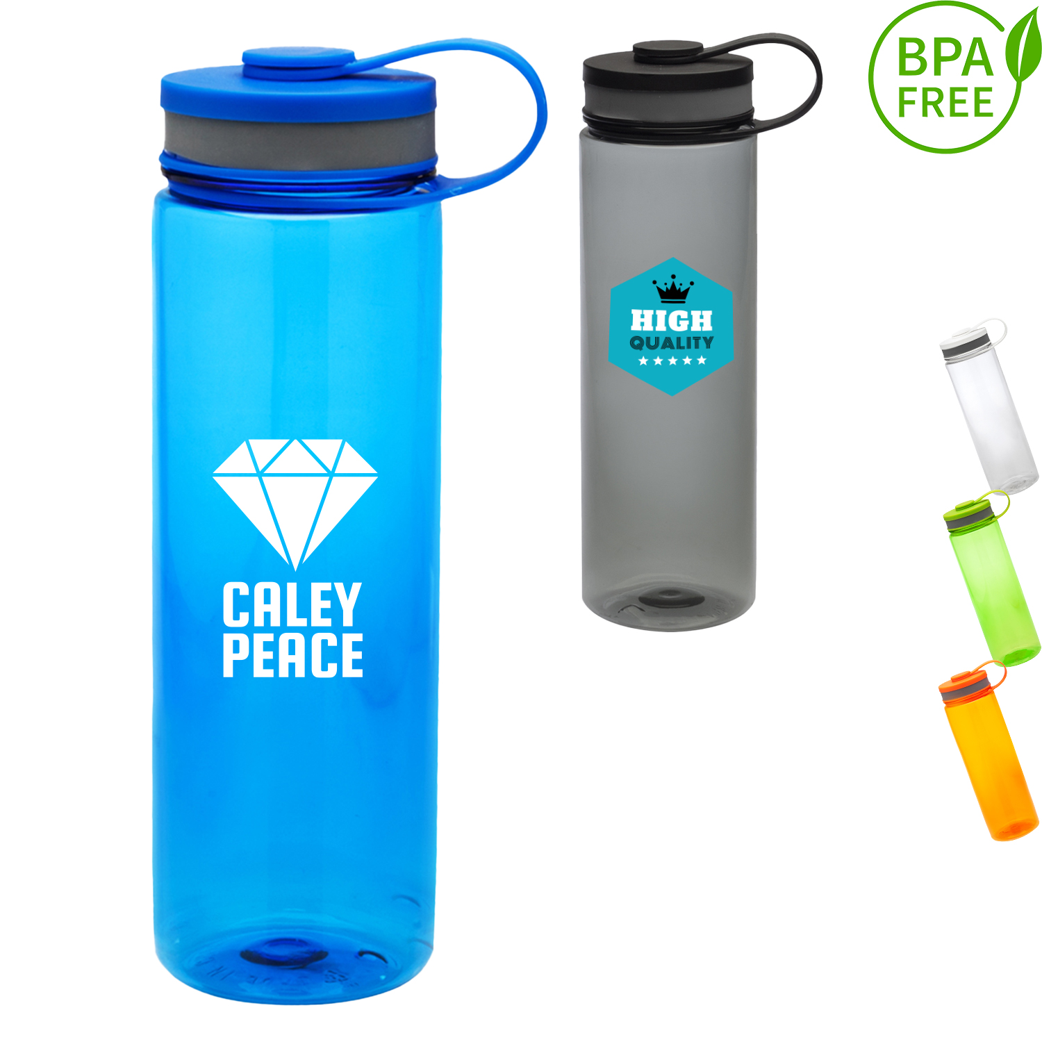 26 oz. BPA free Wide Mouth Sports Bottles w/ Tethered Lid