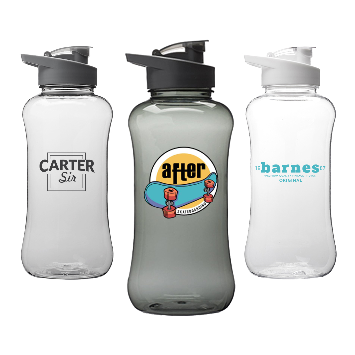 60 oz Athlete Plastic Sports Bottle w/ Flip top Lid & Handle