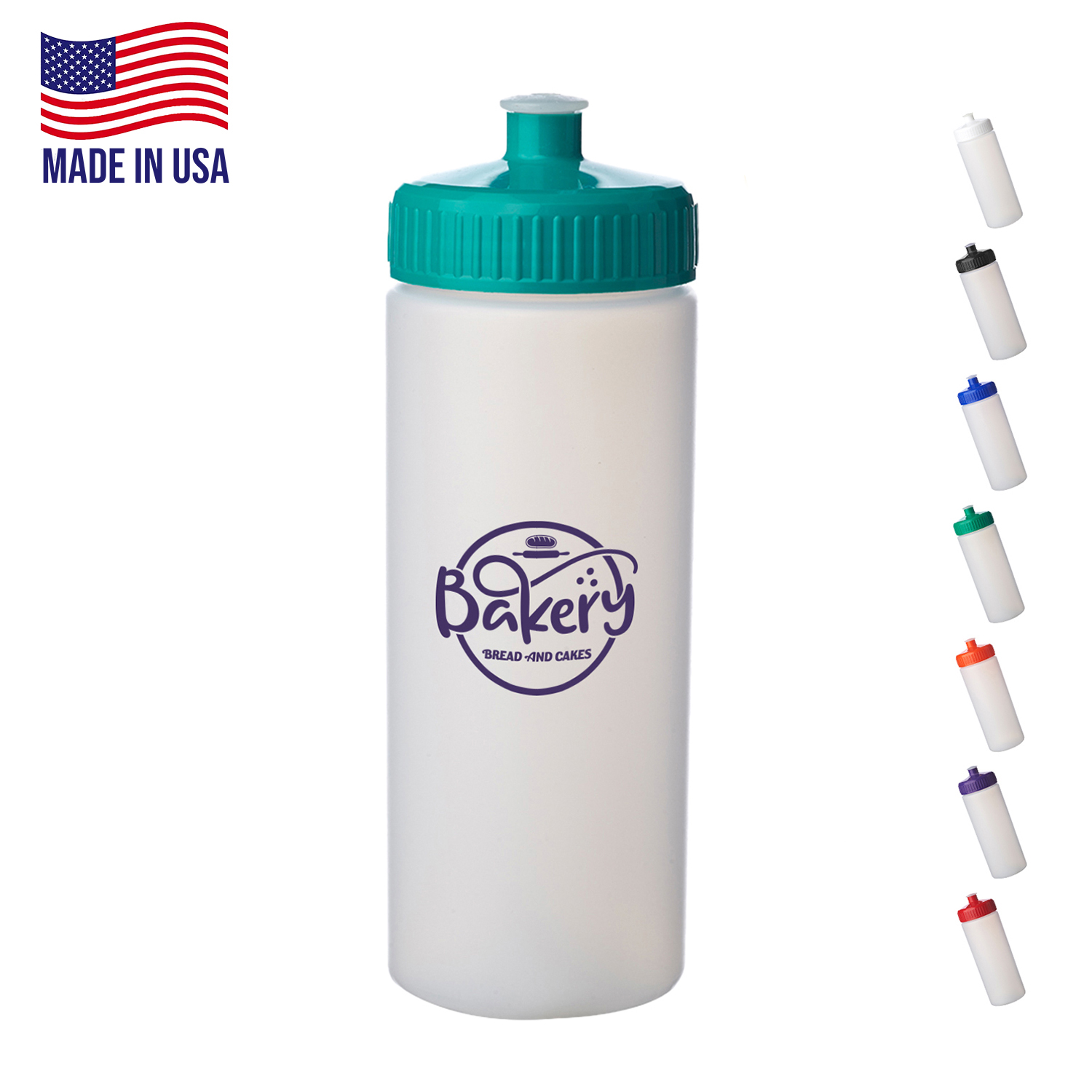 20 oz USA Made Frosted Sport Plastic Water Bottles