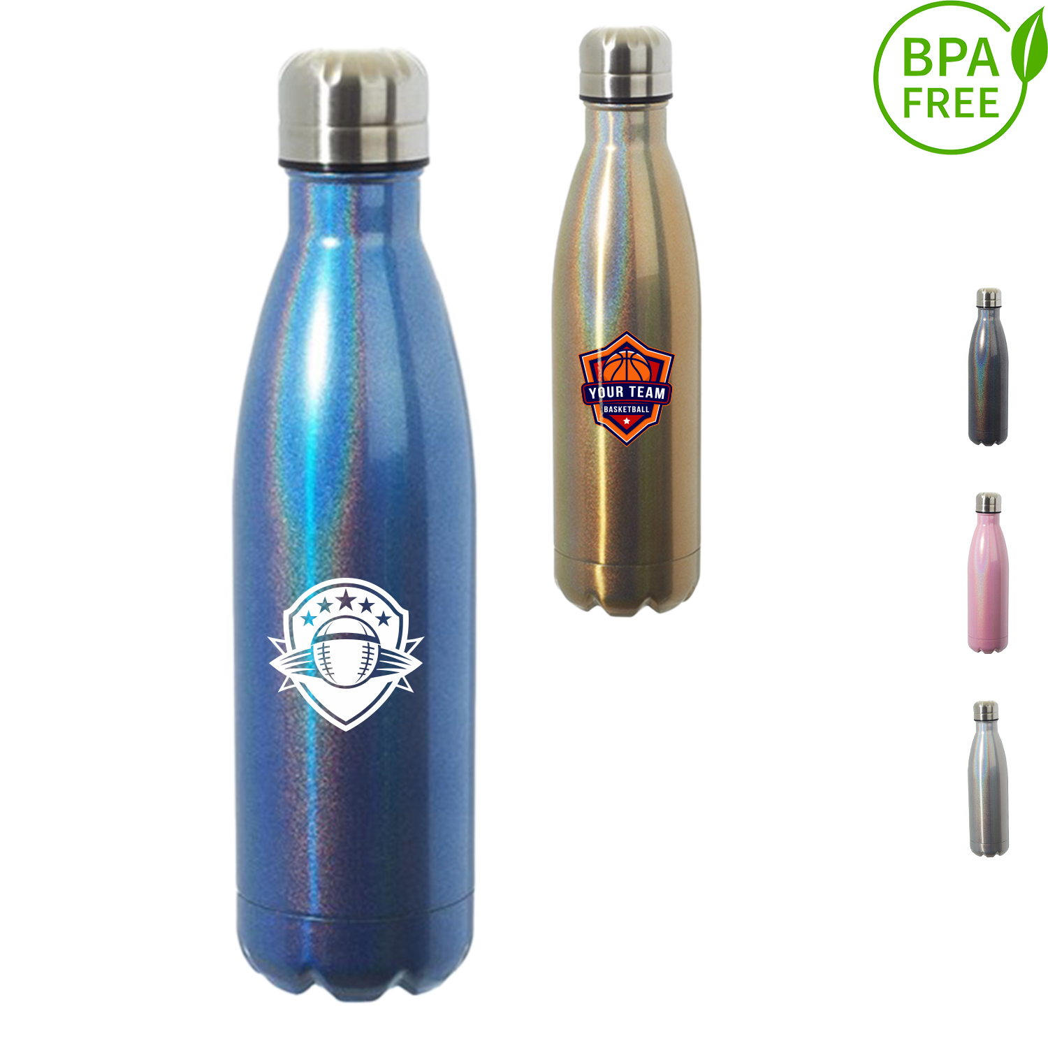17 oz. BPA free Iridescent Insulated Sports Water Bottle