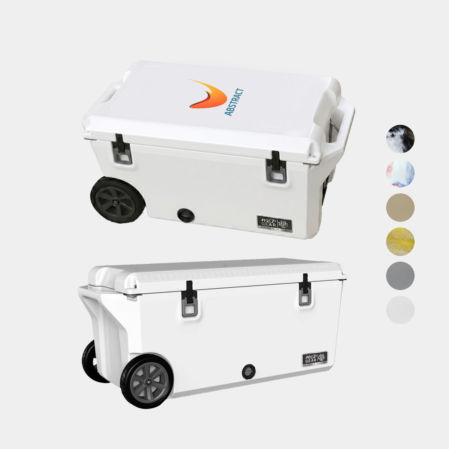 110 QT Wyld Gear® USA-Made Wheeled Hard Cooler Ice Chest (20" x 48")