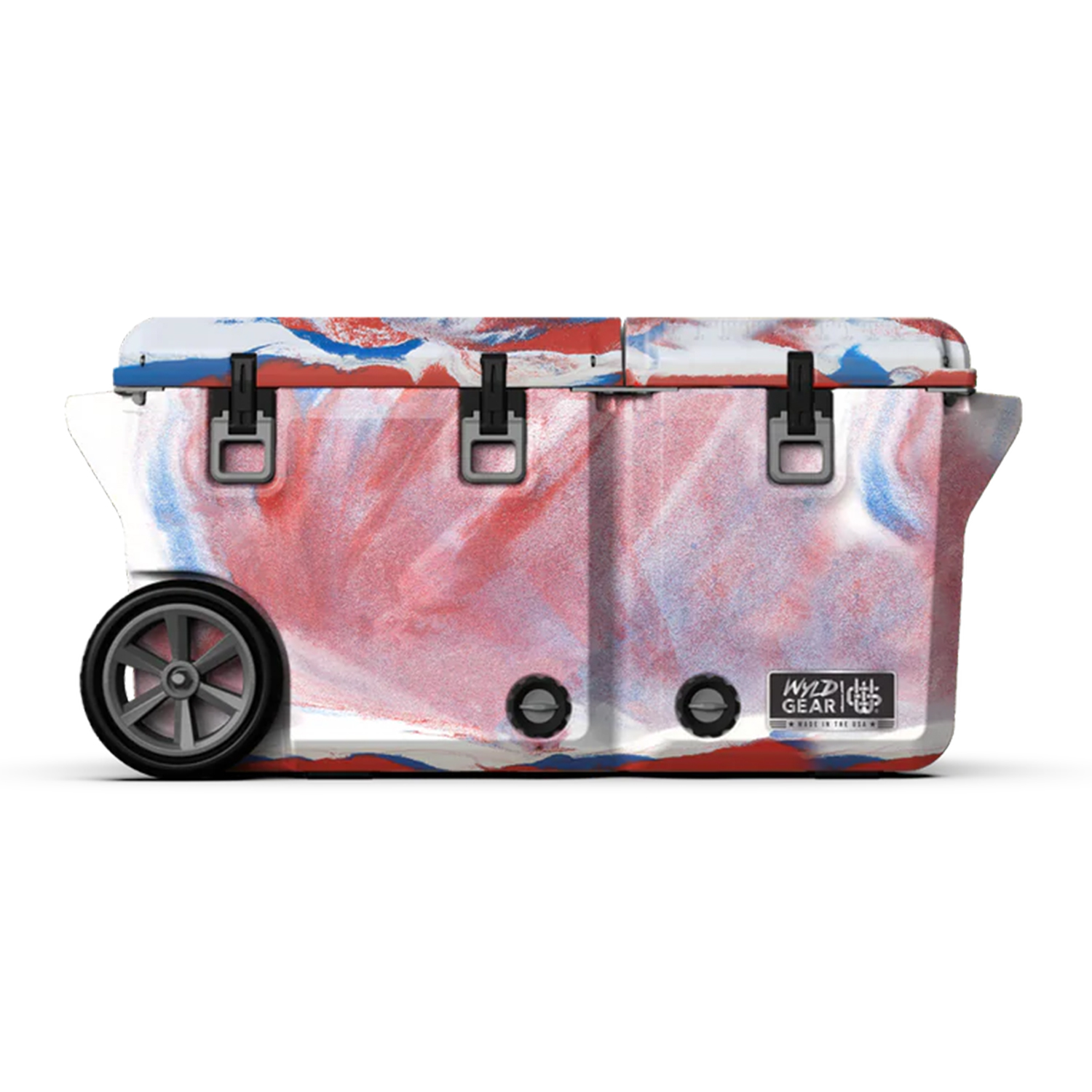 65 QT Wyld Gear® USA-Made Divided Wheeled Hard Cooler Ice Chest (19" x 40")