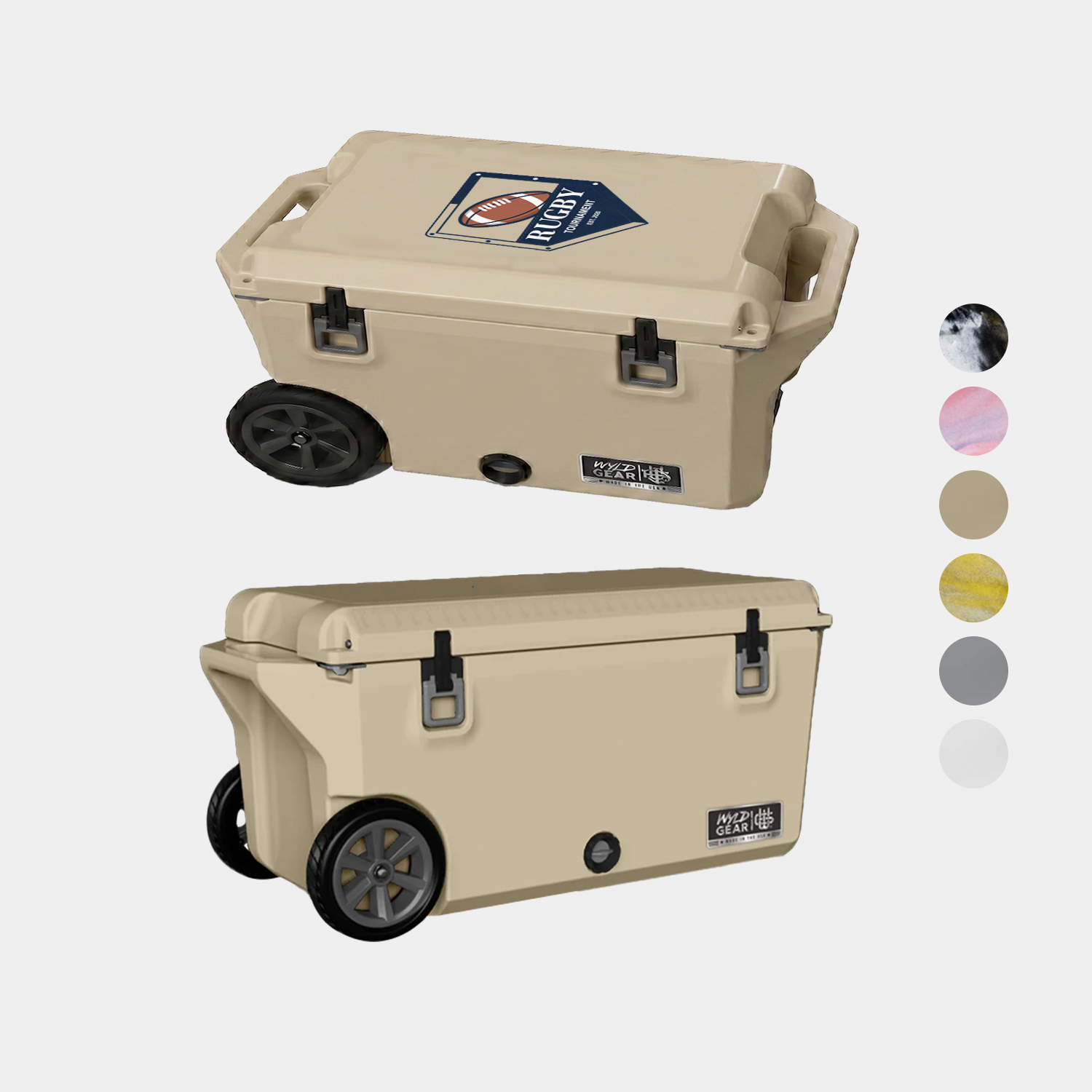 75 QT Wyld Gear® USA-Made Wheeled Hard Cooler Ice Chest (19" x 40")