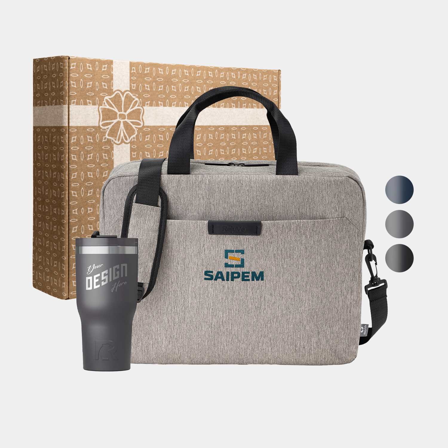 RTIC® Essential Tumbler & RejuVe® X-Pak Business Laptop Bag Gift Set