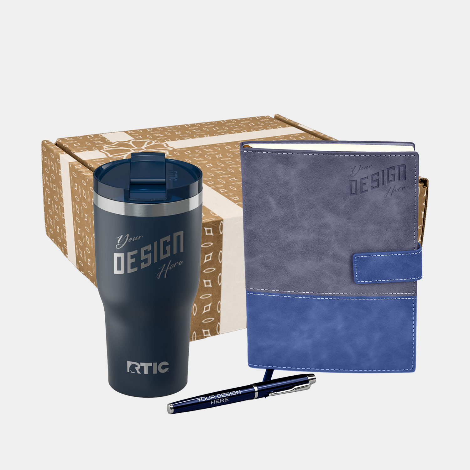 RTIC® 30 oz Tumbler, TiTUS® Valvetine Notebook & Pen Gift Set