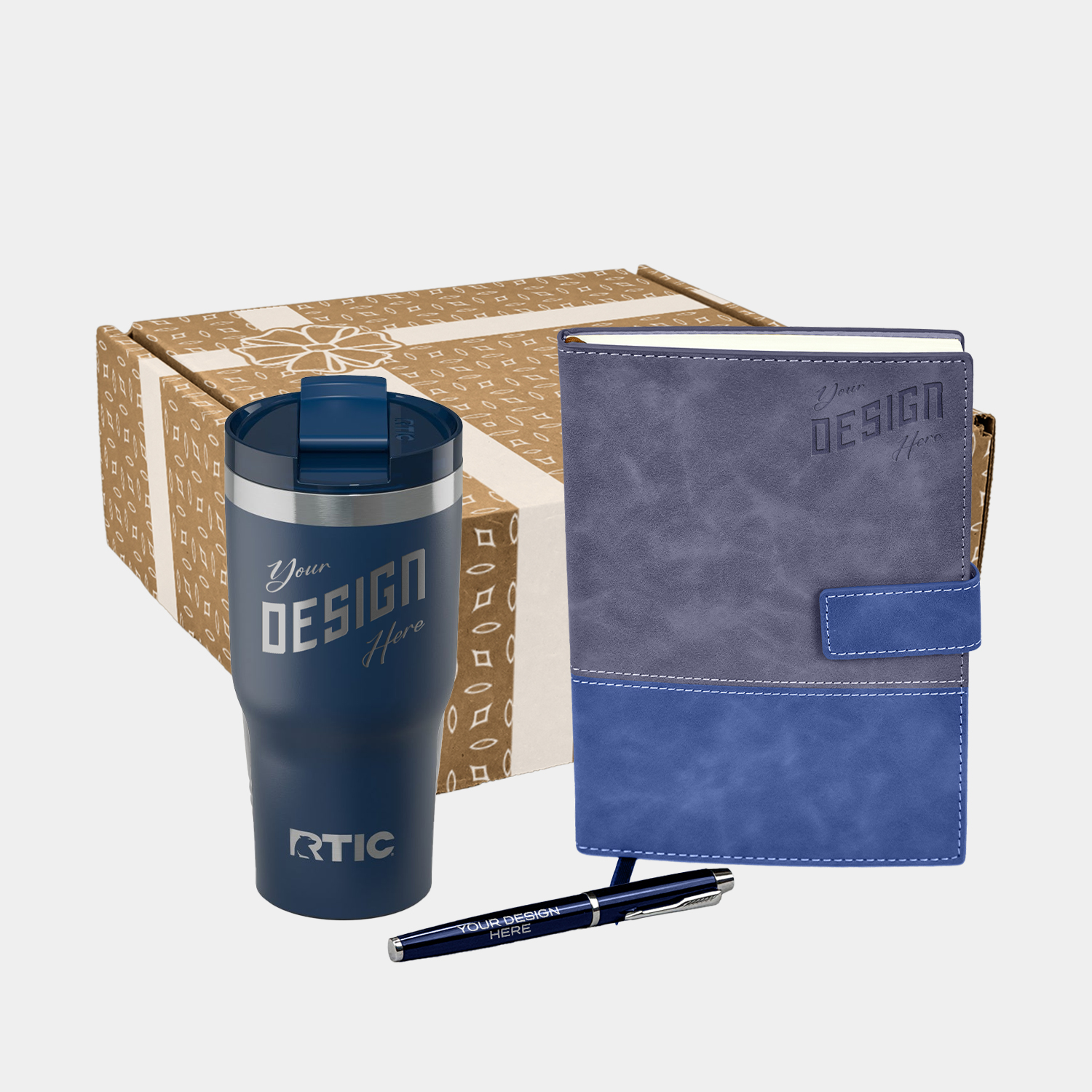 RTIC® 20 oz Tumbler, TiTUS® Valvetine Notebook & Pen Gift Set