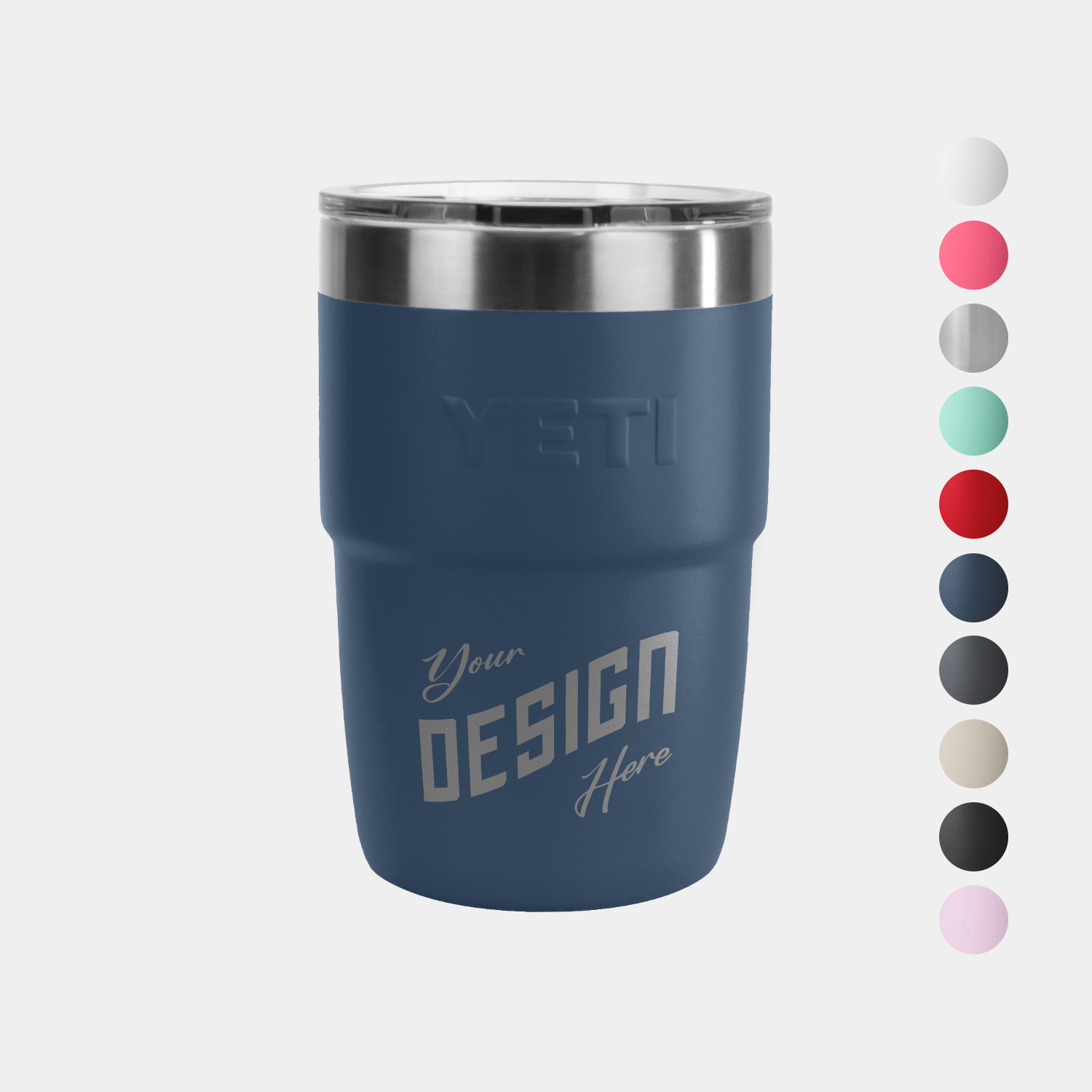 8 Oz YETI® Rambler Stainless Steel Insulated Stackable Cup w/ Lid