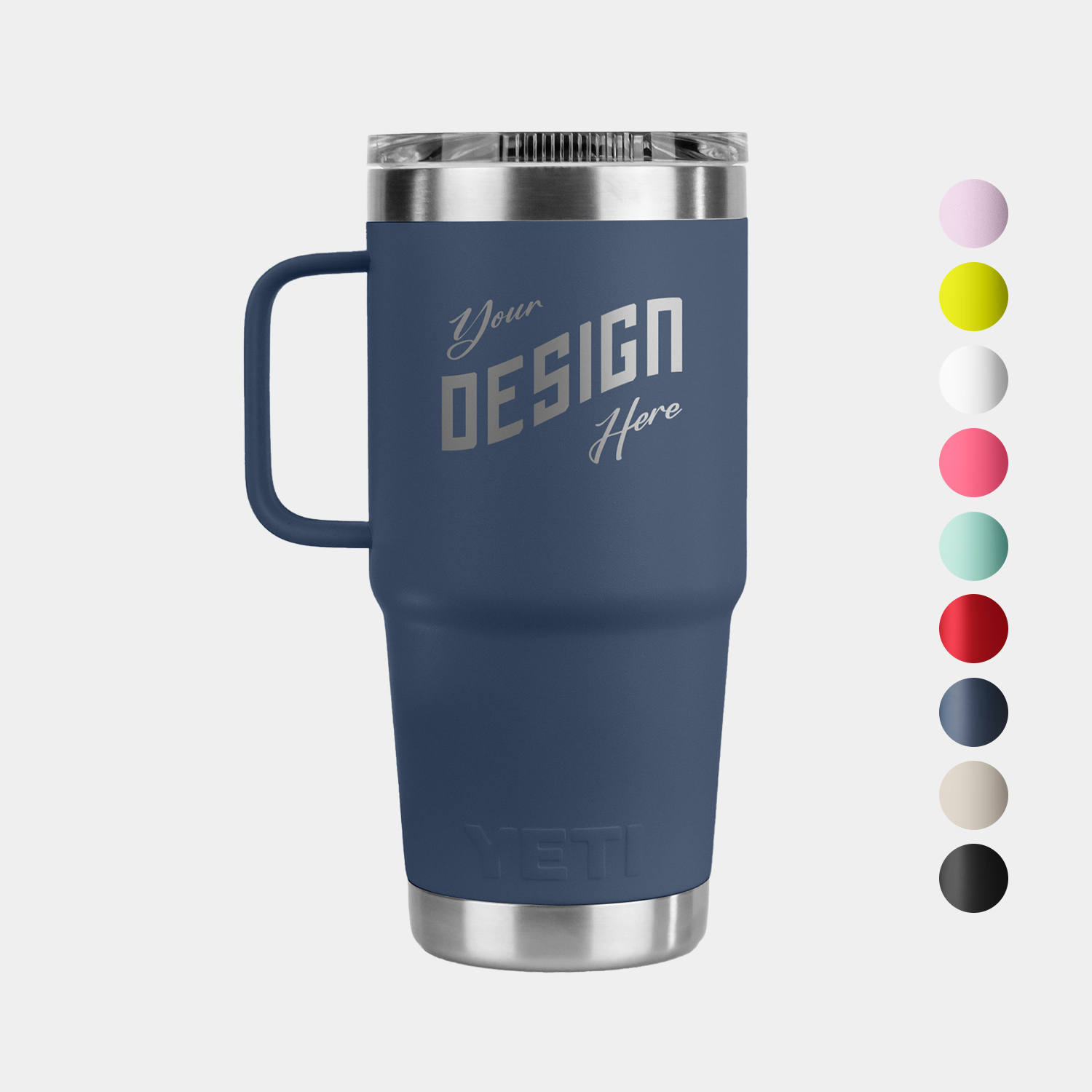 20 Oz YETI® Stainless Steel Insulated Travel Mug W/ Handle