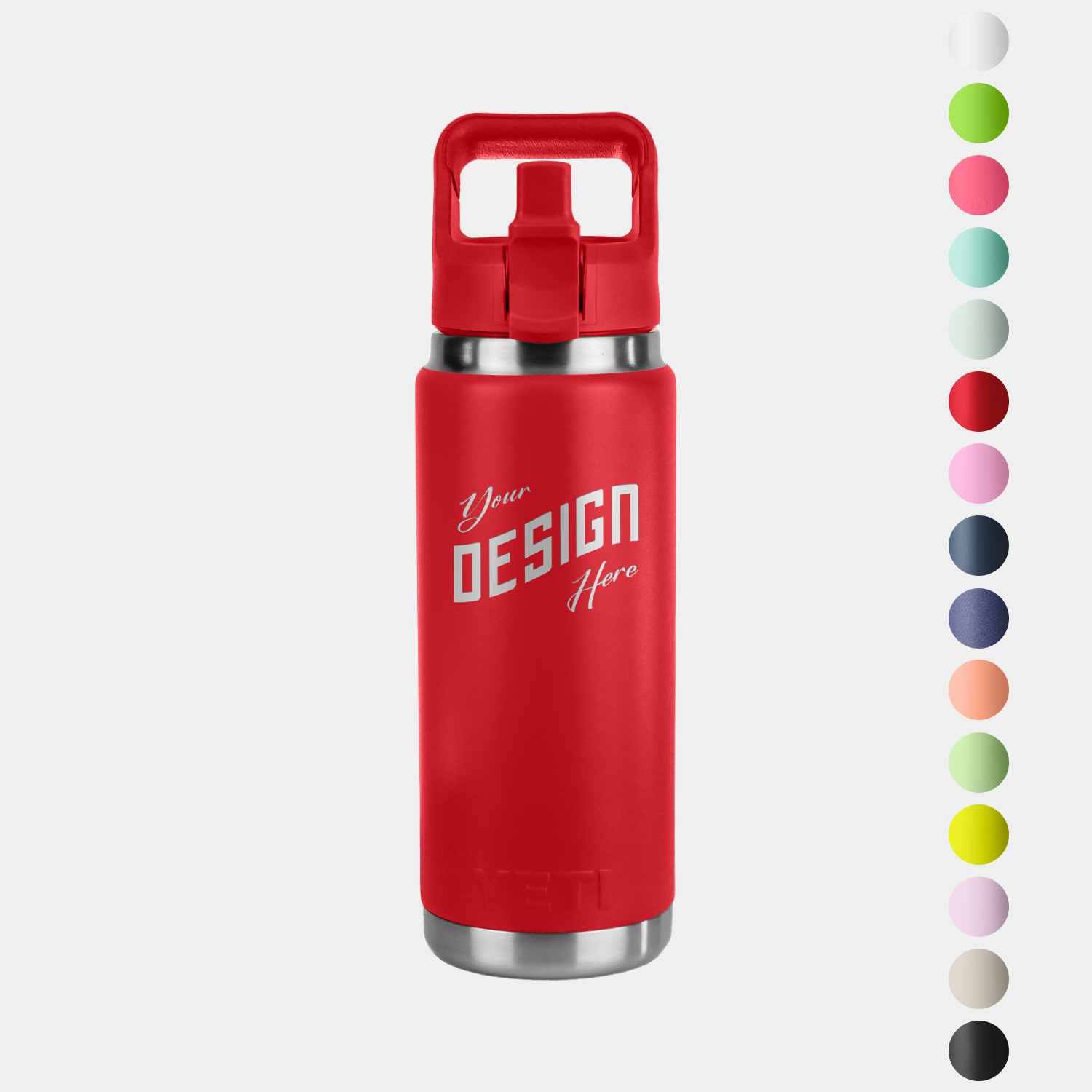 26 Oz YETI® Rambler Stainless Steel Insulated Water Bottle w/  Straw Cap