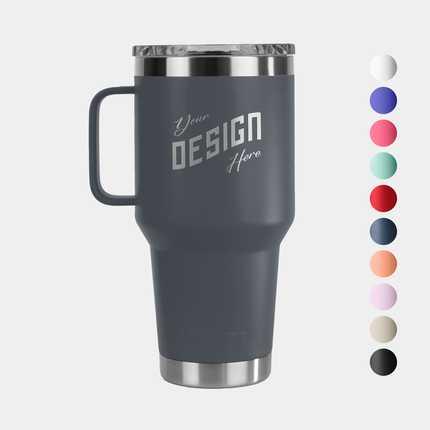 30 Oz YETI® Stainless Steel Insulated Travel Mug W/ Handle