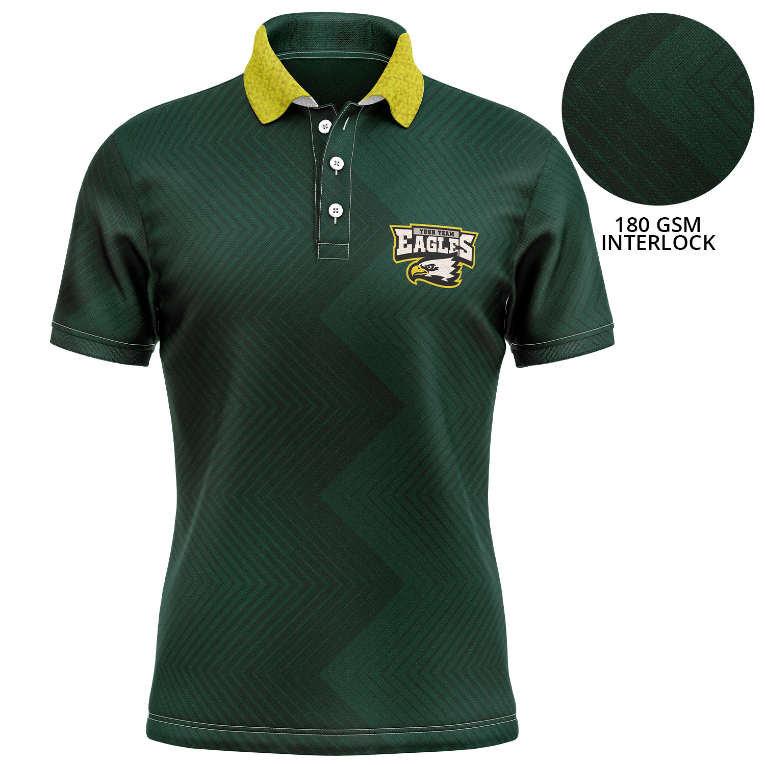 Youth 180 GSM Poly Interlock Sublimation Short Sleeve Polo T-Shirts