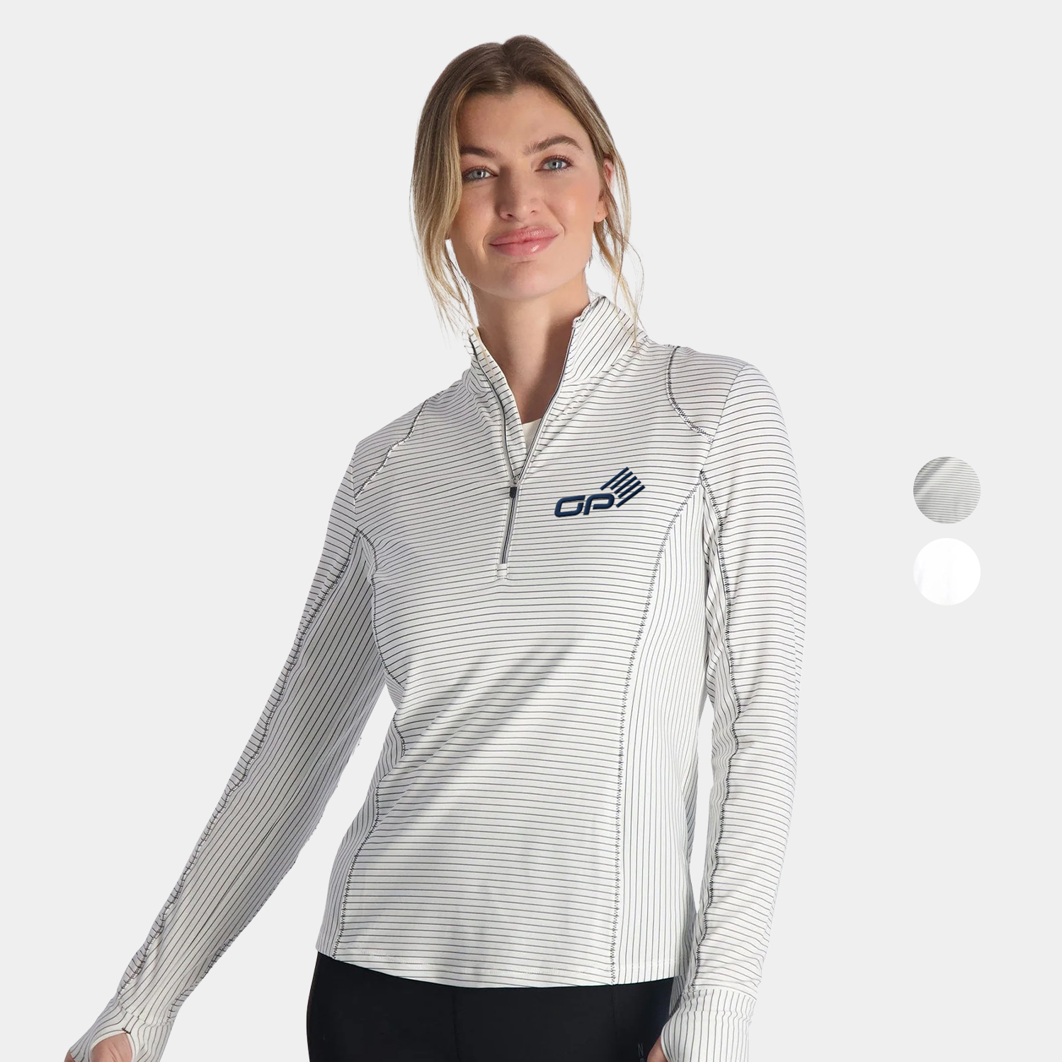 Zero Restriction® Renae Space-Dyed Stretch Zip Mock with UPF 50+ Protection
