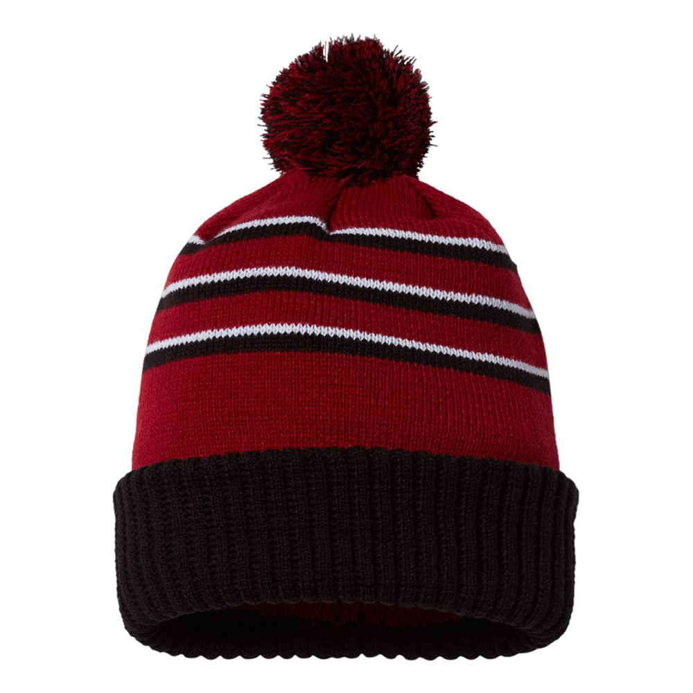 Pom Cuffed Knit Beanie