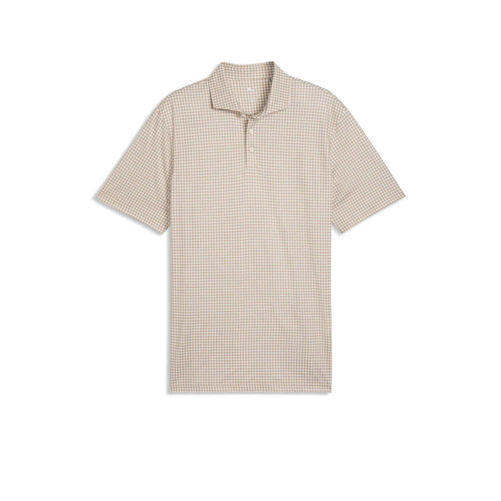 PUMA® Men's CLOUDSPUN Mono Check BN Golf Polo Shirt with UPF 40+ Protection