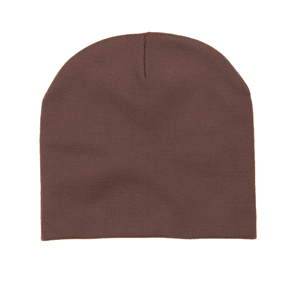 USA-Made No Cuff Embroidered Beanie (5K Stitches)