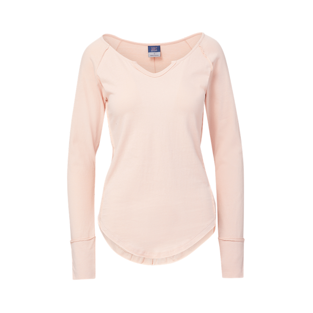 Libby Women’s Curved Hem Semi Fitted Long Sleeve Tee