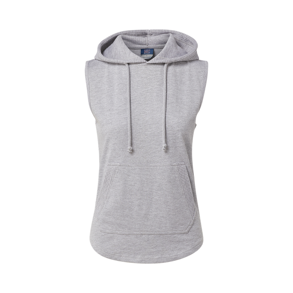 Kinsley Women’s Sleeveless French Terry Hoodie with Waffle Knit