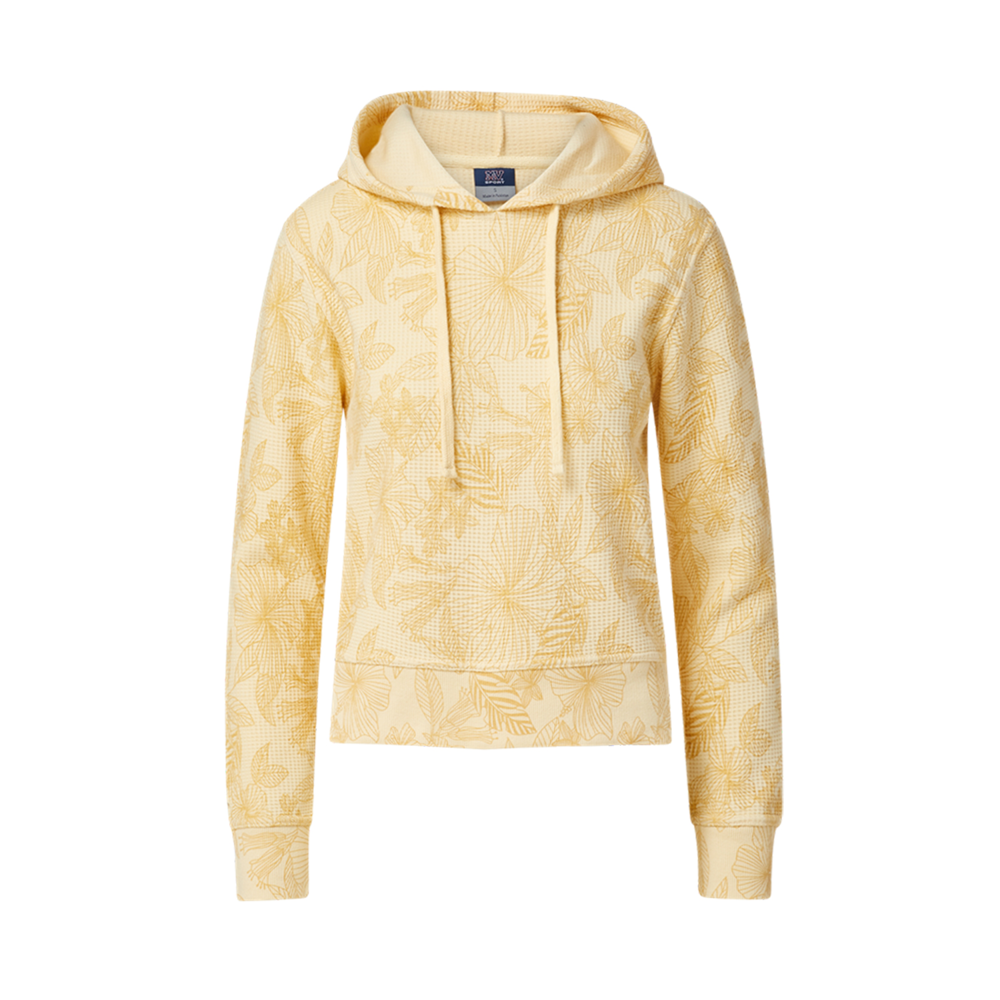 Maddie Women’s Floral Print Waffle Knit Hoodie