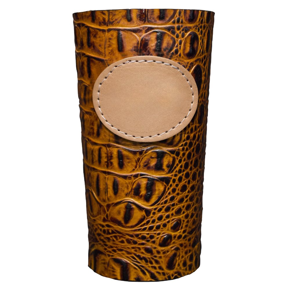 FRIO Genuine Leather Cup Wrap with Custom Badge