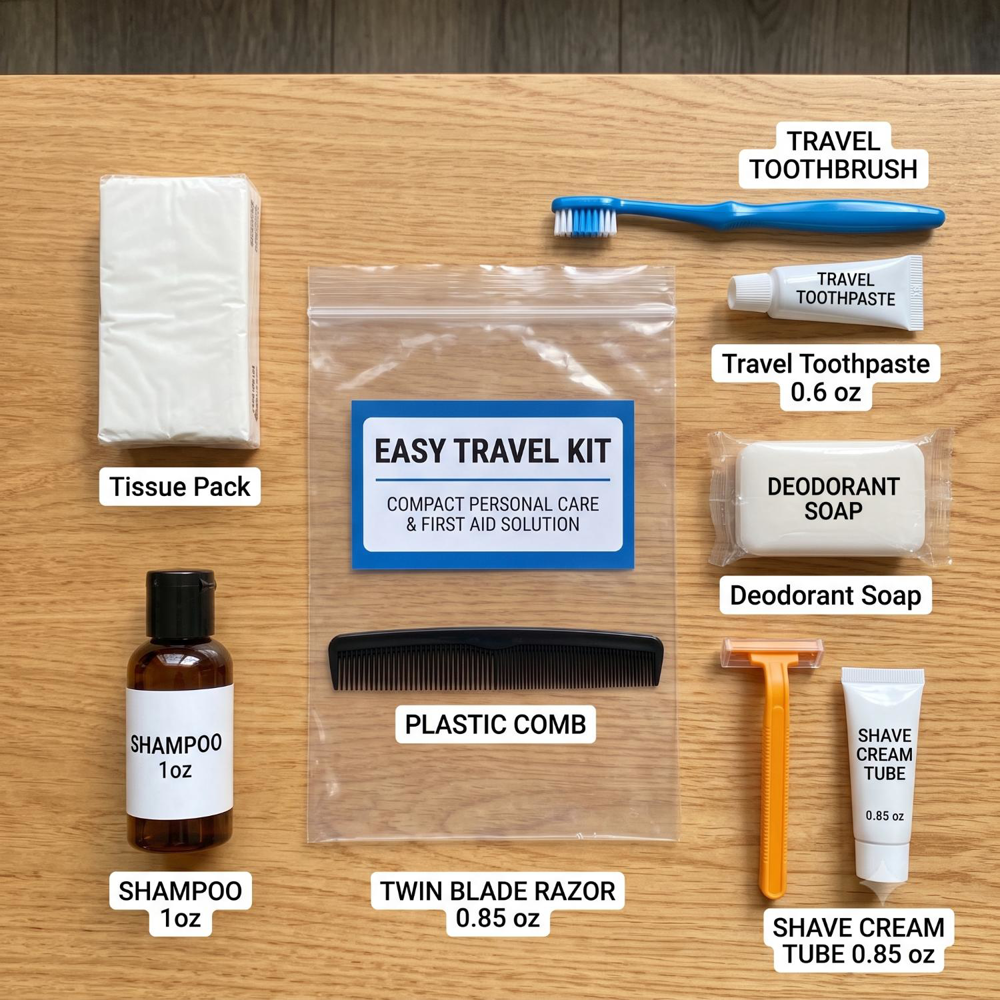 Compact Personal Care Travel Kit