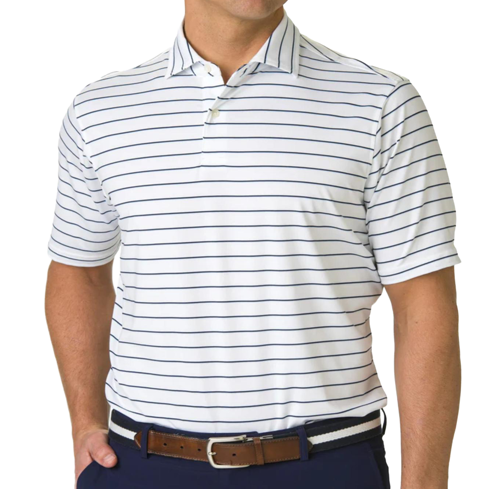 Fairway & Greene® Faxon Stripe Jersey Polo with UPF 50+ Protection