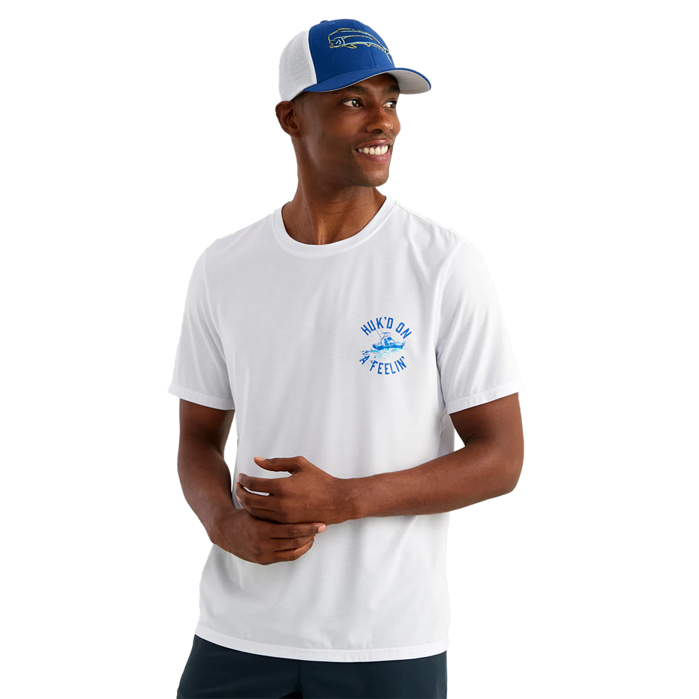 Huk® Men's Moisture Wicking UPF 30+ Graphic Tee with Custom Logo
