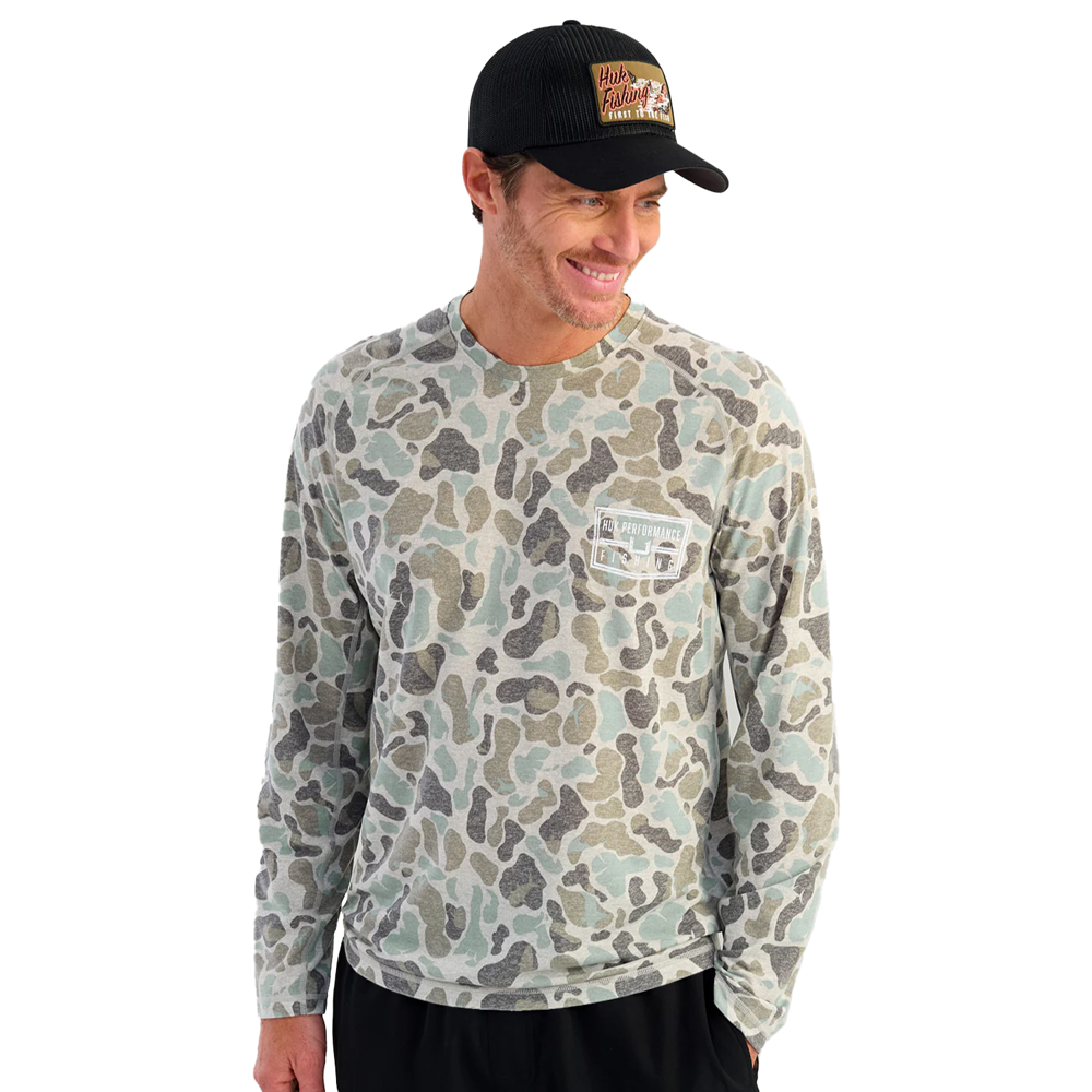 Huk® Men's Camo Print Graphic T-shirt with Custom Logo