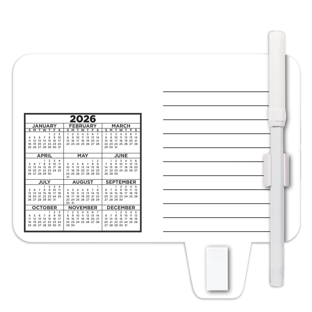 Magnetic Calendar - Memo Board with Erase Pen & Clip
