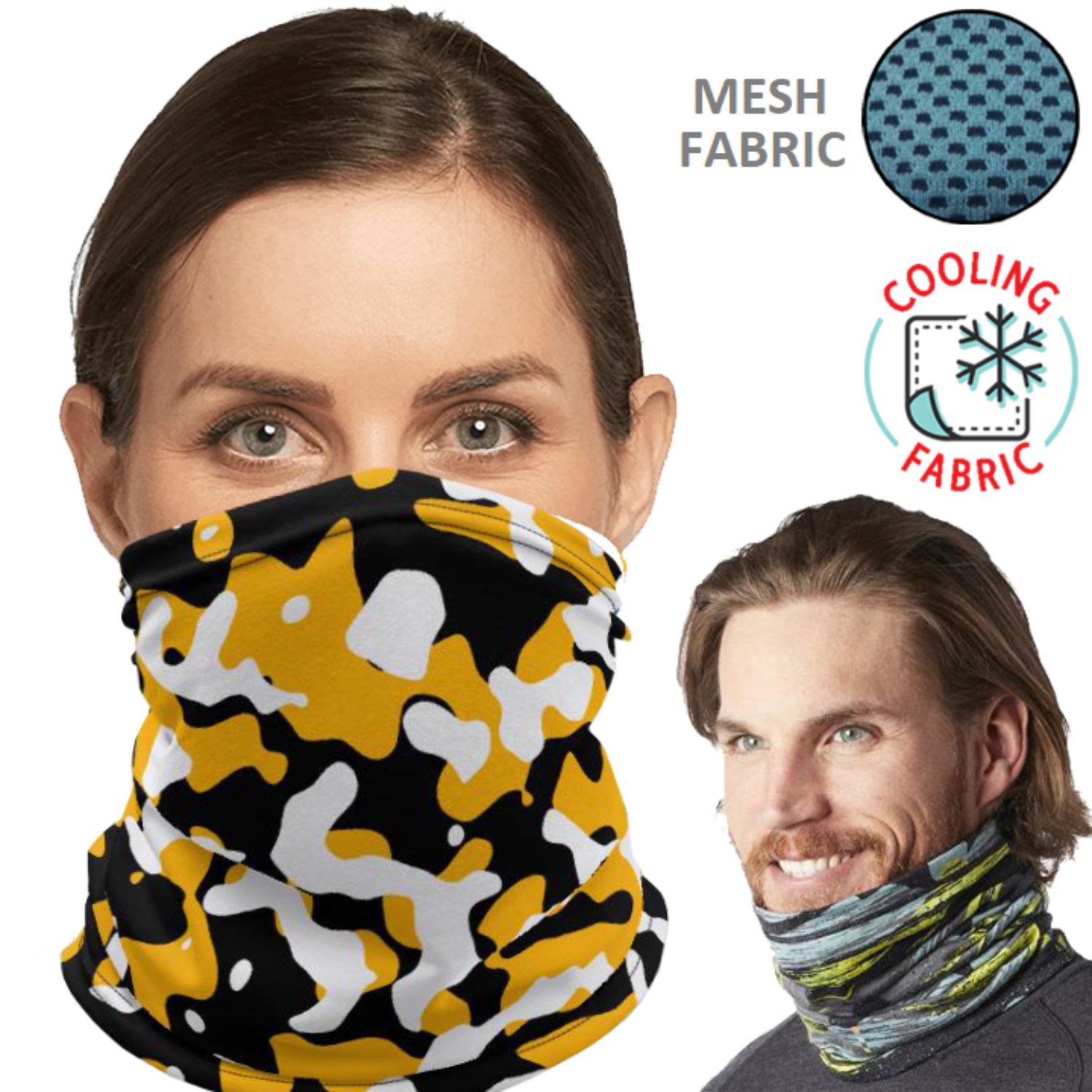 Cooling Neck Gaiter w/ Full Color Logo Bandana