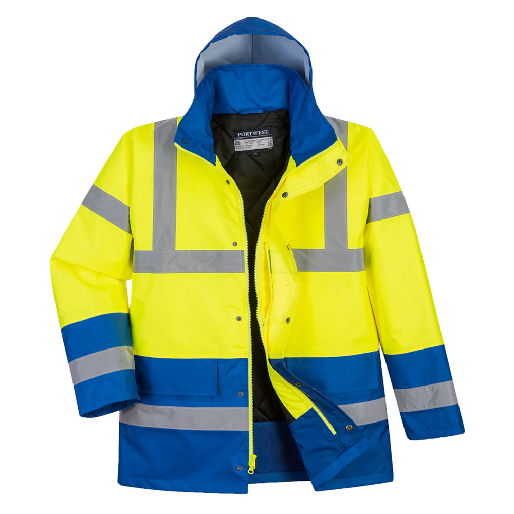 PORTWEST® Insulated Waterproof Hi-Vis Contrast Winter Traffic Jacket