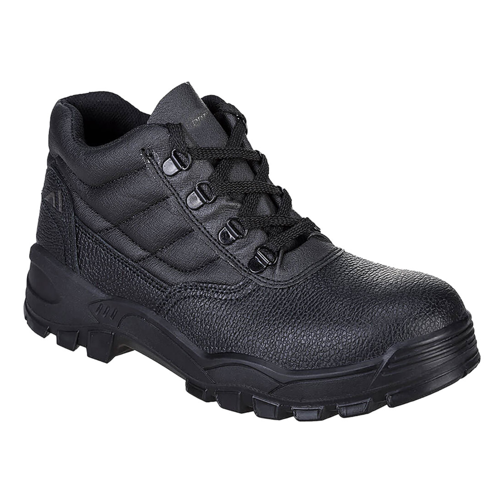 PORTWEST® Anti Static Steel Split Leather Mid Boot S1P SR w/ Protective Steel Toecap
