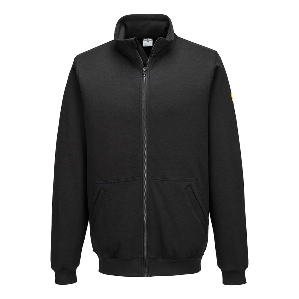 PORTWEST®  Carbon Fibre Knitted Antistatic ESD Zipper Sweatshirt