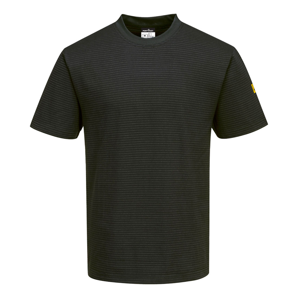 PORTWEST® Carbon Fibre Knitted Antistatic ESD Short Sleeve T-Shirt