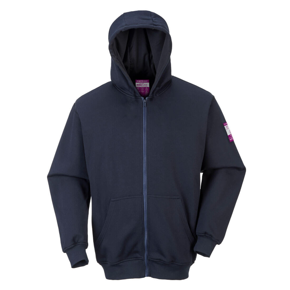 PORTWEST® Modaflame Knit Zipper-Front Hooded FR Sweatshirt w/ Electric ARC Protection