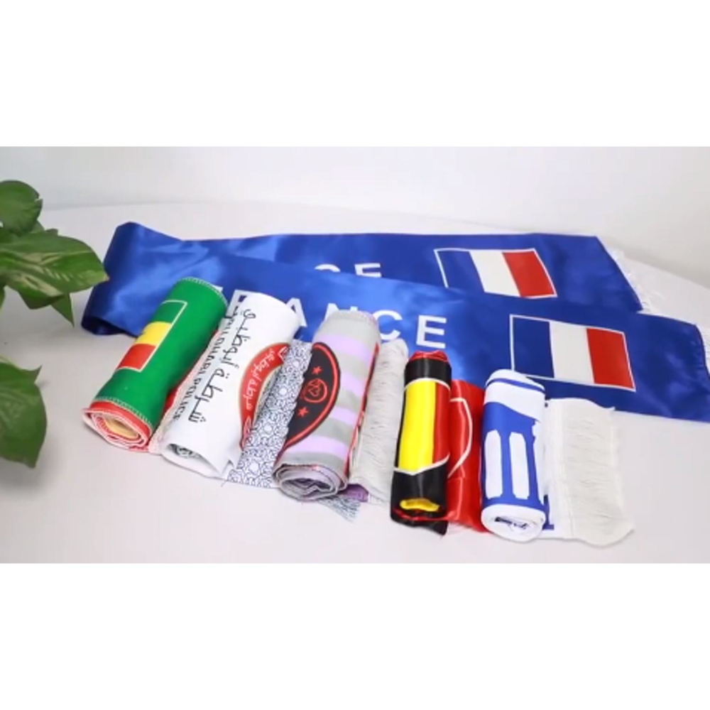World Cup 2026 Sublimation Fan Scarf – Satin Fabric
