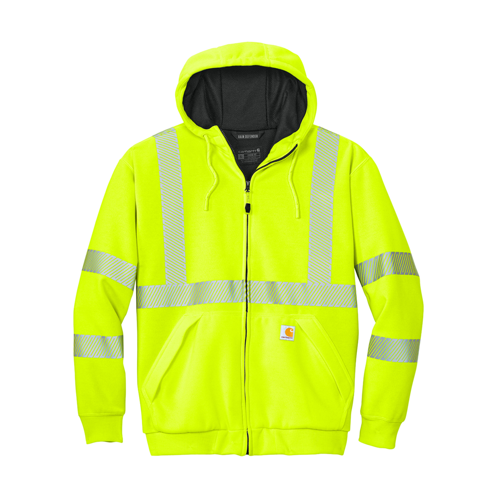 Carhartt ANSI Class 3 High-Visibility Lined Full-Zip Sweatshirt