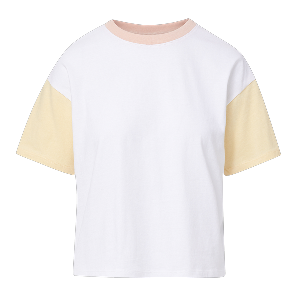 Brynlee™ Ladies Cropped Cotton Jersey Boyfriend Tee