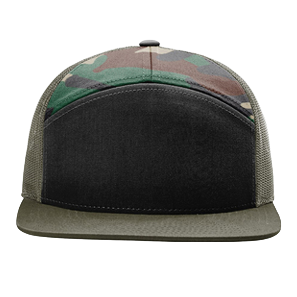 Richardson 7-Panel Flat Bill Trucker Cap