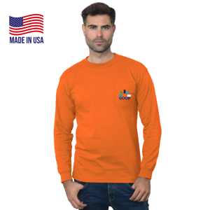 SDI Pre Shrunk Long Sleeve Tee – Soft 100% Cotton, Double-Stitched Comfort