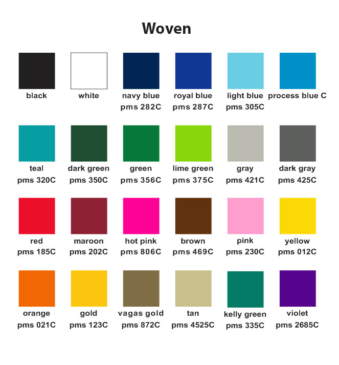 Woven Color Chart
