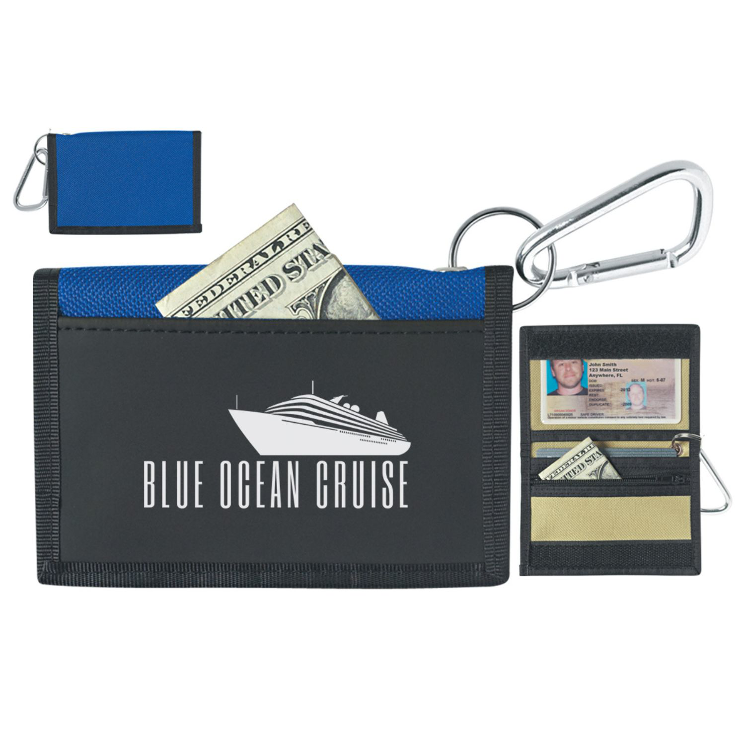 Custom Branded School Wallet with Carabiner GNP Branded Gear